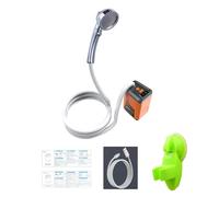 Dcaknri Pompes de douche de camping portables, pompes électriques rechargeables, tête portative pour le camping, la plage, le lavage de la douche électrique rechargeable