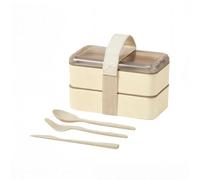 Dcaknri Portable Leak Microwave Safe Lunch Box Divided Compartments Carry Handle Utensils Included for School Divided Food Storage Container