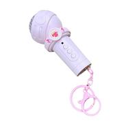 Dcaknri Porte-clés D'enregistrement Réutilisable Pendentif en Forme De Microphone pour Conception Portable Jouet pour Anniversaires Et Vacances