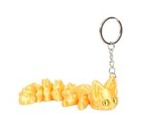 Dcaknri Porte-clés tendance avec mouvement de queue de mouvement à suspendre, ornement de bureau, cadeau unique, accessoire décoratif de chaîne, Velours doré, taille unique