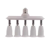 Dcaknri Pratique 3/4/5 en 1 E27 À E27 Extension De Base Répartiteur De Douille D'ampoule De Lampe À Tête Multiple Réglable Adaptateur De Douille D'ampoule Multiple