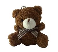 Dcaknri Sitting Bear Pendant Lovely Mini Doll Plush Key Chain Backpack Decor Handbag Accessory Kids Gift Goodie Bag Fillers Soft Stuffed Doll Keychain for Kids