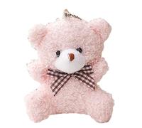 Dcaknri Sitting Bear Pendant Lovely Mini Doll Plush Key Chain Backpack Decor Handbag Accessory Kids Gift Goodie Bag Fillers Soft Stuffed Doll Keychain for Kids