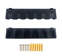 Dcaknri Support mural horizontal pour canne à pêche - 6 supports de rangement pour garage et bateaux - Supports horizontaux montés verticaux