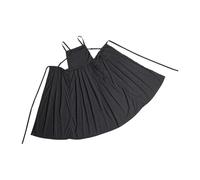 Dcaknri Tablier de ménage imperméable étendu en nylon imperméable long plissé pour la peinture, la cuisine et l'art des ongles, tablier de protection domestique multifonctionnel, Noir , taille unique