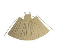 Dcaknri Tablier de ménage imperméable étendu en nylon imperméable long plissé pour la peinture, la cuisine et l'art des ongles, tablier de protection domestique multifonctionnel, kaki, taille unique