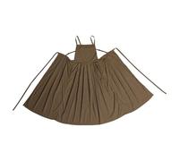 Dcaknri Tablier de ménage imperméable étendu en nylon imperméable long plissé pour la peinture, la cuisine et l'art des ongles, tablier de protection domestique multifonctionnel, café, taille unique