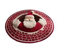 Dcaknri Tapis De Rond À Noël Styles D'illusion D'optique Décoratif pour Fêtes Vacances Décors Fête Noël en Polyester