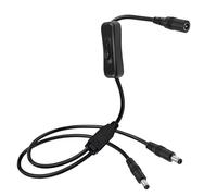 Dcaknri Y Splitter Power Cable 5.5x2.1mm/5.5x2.5mm 1 Female to 2 Male Adapter Line Connectors Cord Wire for Routers Multipurposed Power Cord