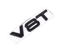 DCALU Autocollant de Voiture 3D V6T V8T Logo Metal Emblem Badge décalants Stickers de déplacement s'adapter for Audi S3 S4 S5 S6 S7 S8 A4L A5 A6L A7 Q3 Q5 Q7 Lettres d'emblème de Voiture