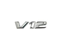 DCALU Autocollant de voiture en métal 3D V12 Logo Emblem Badge côté arrière-cotation de voiture de voiture de voiture for benz ajusté for AMG Apte for BMW Apte for Vw Ajustement for mazda ajusté for C