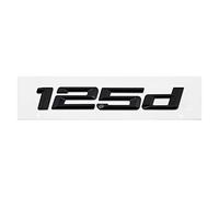 DCALU Carreau de Voiture arrière Badge Autocollant Logo Trunk Chrome 120D 130D 125D 135D 118D ASSI for BMW 1 Séries E87 E81 E82 E87 E88 F20 F21 Lettres d'emblème de Voiture (Color Name : 125d-Black)
