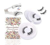 dcas Faux Cils Magnétiques Portables, Reusable adhesive-free Magnetic False Eyelashes, Upgraded Dense Soft magnetic false eyelashes, Ensemble de Faux Cils Magnétiques 3D (1 Pair )