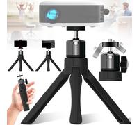 dcas Mini trépied de projecteur, réglable avec rotule rotative à 360°, compatible projecteur, appareil photo, smartphone, noir