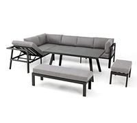 Ensemble détente et repas 9 personnes Antalya DCB Garden beige et gris anthracite