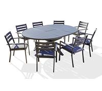 DCB GARDEN - Ensemble Repas PELOSA 8 Places en Aluminium