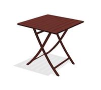 Table de jardin de repas DCB GARDEN Marius carré carmin 2 personnes G