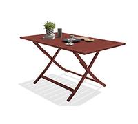 DCB GARDEN Table de Jardin Pliante Marius 140X80 cm en Aluminium - Carmin