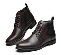 Dcbdx Bottes de Chelsea Stylées Bottines d'affaires pour Hommes Casual Bottes pour Hommes Formelles Mocassins,Marron,40 EU