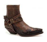 Dcbdx Bottes de Cheville Casual Cowboy Western Boots Hommes Classiques Bottes de Chevalier Cubain Stud Bottine 38-48,A Brown,46 EU