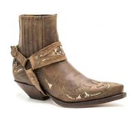 Dcbdx Bottes de Cheville Casual Cowboy Western Boots Hommes Classiques Bottes de Chevalier Cubain Stud Bottine 38-48,café,45 EU