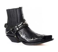Dcbdx Bottes de Cheville Casual Cowboy Western Boots Hommes Classiques Bottes de Chevalier Cubain Stud Bottine 38-48,Noir,43 EU