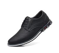 Dcbdx Comfort Respirant Affaires Léger Dressing Oxford pour Hommes Costume Mariage,Noir,47 EU