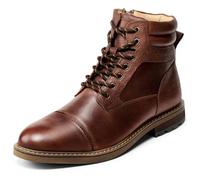 Dcbdx Hommes Bottes Chukka Classiques Cuir Bottines Zip Formel Chaussures Habillées Bottes de Moto Classiques,A Brown,41 EU