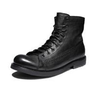 Dcbdx Lacer Cuir Bottines Hommes Mode Classiques Chaussures Bureau Chelsea Boots,Noir,38 EU