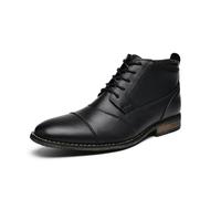 Dcbdx Lacets Cuir Bottines Zip Formel Chaussures Habillées Classique Bottes Chukka pour Homme,Noir,41.5 EU