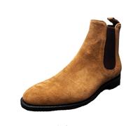 Dcbdx Suede Chelsea Boot Bottine pour Hommes Highline Bottine Respirante Ankle Boots,Jaune,43 EU