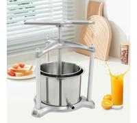 DCBMKOPLG Presse à Fruits Manuelle 3 L/6 L, broyeur à Fruits à Double Barillet en Acier Inoxydable, avec poignée en T, pour Fromage, Herbes et légumes.