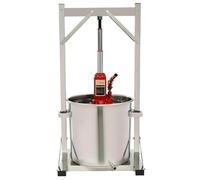 DCBMKOPLG Presse à Fruits, Presse-Fruits Manuel en Acier Inoxydable, avec vérin hydraulique et Plateau hygiénique, pour Fromage, Herbes, Fruits, légumes, Miel, Huile d'olive, 36 L