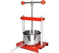 DCBMKOPLG Presse-Fruits Manuel 6 L pour Raisins, Pommes, légumes, jus Maison et Fabrication de Fromage (Acier Inoxydable)