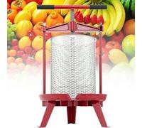 DCBMKOPLG Pressoir à Fruits de 14 litres, élaboration, Panier Creux en Acier Inoxydable, Base Stable et résistante, Presse à Miel Ergonomique avec poignée en T pour vergers et Saison de réco