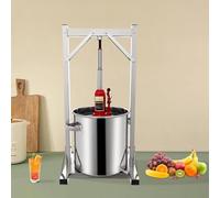 DCBMKOPLG Pressoir à Fruits Manuel, Presse à Fromage Manuelle en Acier Inoxydable, équipement de Fabrication de Raisin pour pressage, Miel, 36 L