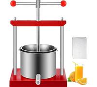DCBMKOPLG Pressoir séparateur Manuel, 5,5 L, avec Deux fûts en Acier Inoxydable, pour jus, jus d'herbes, Teinture de Fromage, Herbes