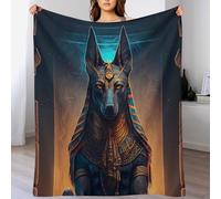 DCCCY Anubis Couverture Flannel Douce Et Chaude, Entretien Facile À La Machine, pour Voyager, Lit Ou Canapé 150×200cm
