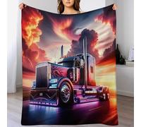 DCCCY Camion Impression 3D Couverture Légère en Polaire De Flannel Linge De Lit Couvre-lit Couvertures De Canapé 130×180cm