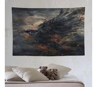 DCCCY Corbeau Tapisserie Murale Suspendue Pour La Maison, Art Mural Pour Chambre, Tenture En Tissu Mural, Décoration Murale, Art Mural 150×230cm