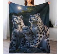 DCCCY Léopard Couverture Confortable, Chaude, Douce, Confortable, Facile d'entretien, Lavable en Machine, pour Lit Ou Canapé 130×180cm