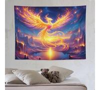 DCCCY Phénix Tapisserie Murale Suspendue Avec Impression 3D, Tenture Pour Décoration De Chambre, Art De Décoration Murale 150×200cm