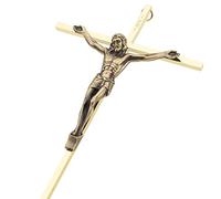 DCCXN Crucifix mural en métal à suspendre - 25,4 cm, doré brillant