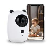 DCDCD Caméra de sécurité extérieure sans Fil 4MP alimentée par Batterie WiFi avec projecteur, sirène et Audio bidirectionnel