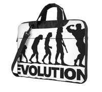 DCEHGEW Bodybuilding Evolution Sac à bandoulière pour ordinateur portable avec triple couche de protection antichoc pour homme et femme, Noir , 13 inch
