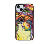 DCEHGEW Colorful Dream Girl Prints Coque de téléphone pour iPhone 15 Pro Max 6,7 pouces, coque de téléphone en TPU résistant aux chocs, prend en charge le chargement sans fil, avec protection