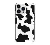 DCEHGEW Coque de téléphone à imprimé de vache pour iPhone 14 Pro 6,1", coque de téléphone antichoc en TPU, protection intégrale du corps, blanc