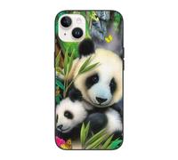DCEHGEW Coque de téléphone avec imprimés pandas mignons pour iPhone 14 Plus 6,7", coque de téléphone antichoc en TPU, protection intégrale