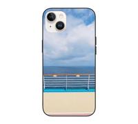 DCEHGEW Coque de téléphone imprimée bateau de croisière pour iPhone 14 Plus 6,7", coque de téléphone antichoc en TPU, protection intégrale blanche