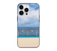 DCEHGEW Coque de téléphone imprimée bateau de croisière pour iPhone 14 Pro 6,1", coque de téléphone antichoc en TPU, protection intégrale blanche